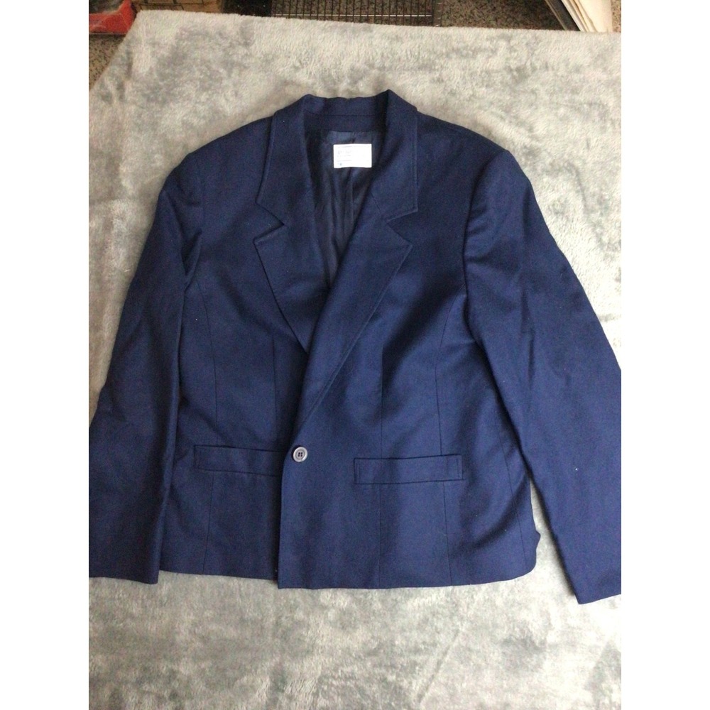 Vtg‎ Pendleton Blazer Womens Plus 20W Blue  USA Classic Ladies. 100% virgin wool